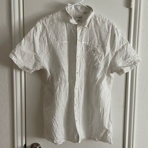 Baird McNutt White 100% Linen Men’s Shirt in Large